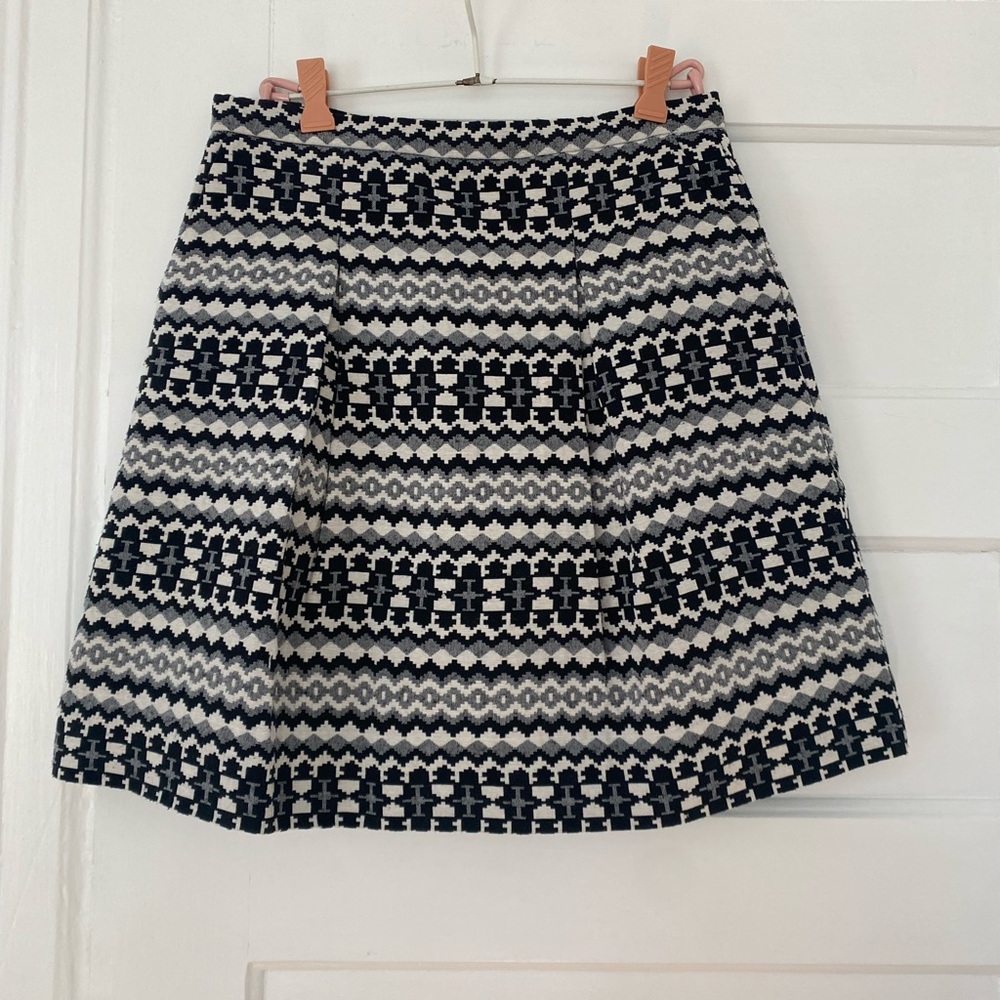 RW&CO. Black and White A-Line Skirt